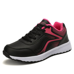 Women's Lightweight Faux Leather Sports Shoes