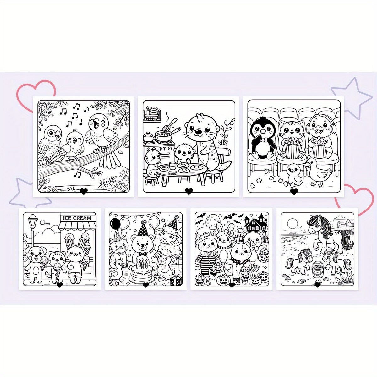 Deluxe Friends Coloring Book 20 x 20 Thick Paper Stress Relief Art