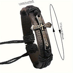 Men's Bracelet Cross Metal Punk Style Bracelet