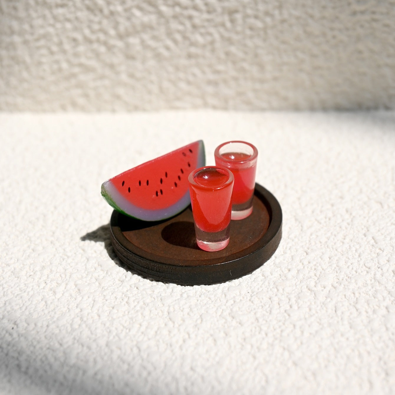Mini Watermelon & Coconut Drink Set for Dollhouse Toy House Decor