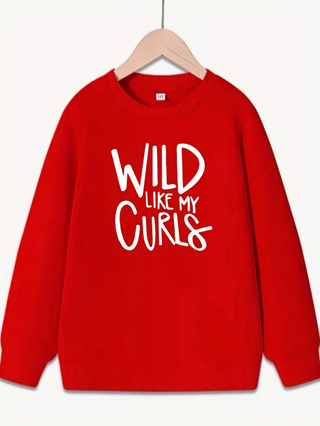 Girls Wild Like My Curls Sweatshirt Long Sleeve Pullover Spring Fall Clothing