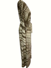  Tie Dye Striped Kimono Cover Up