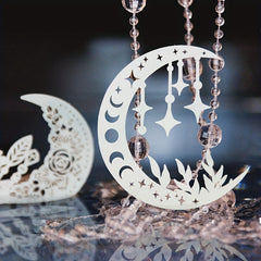 10pcs Retro Hollow Moon Phase Paper for Landscaping, 10x4x2In, 13x5x1In