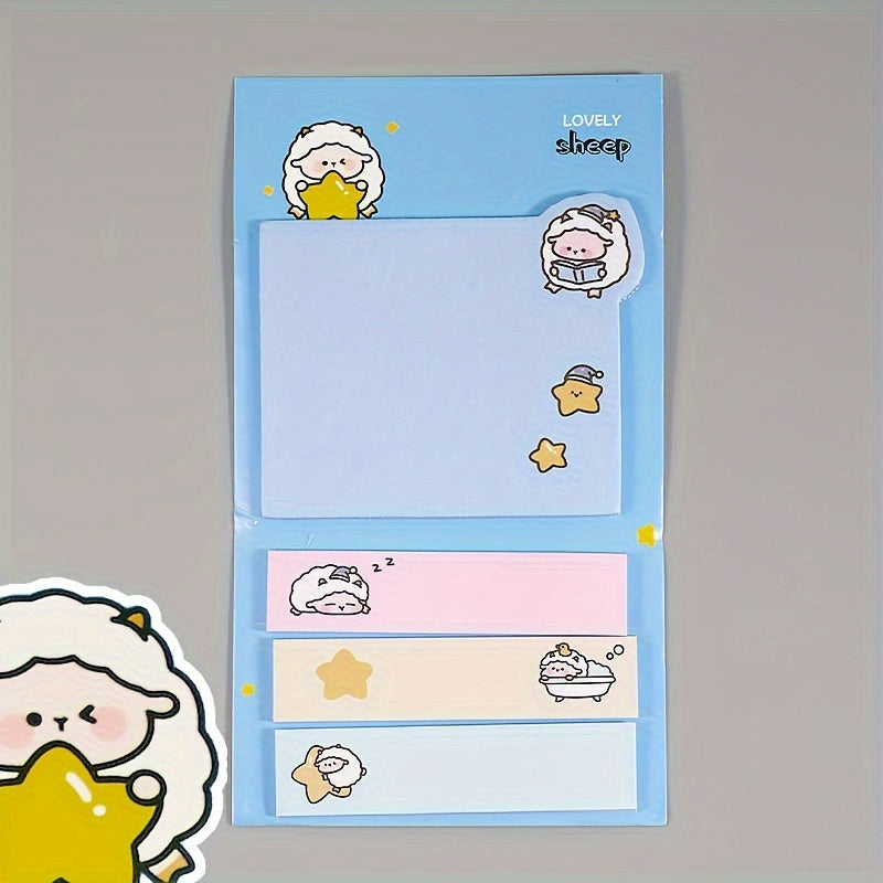 Cute Cartoon Index Stickers & Message Stickers 1pc Heart Memo Pad