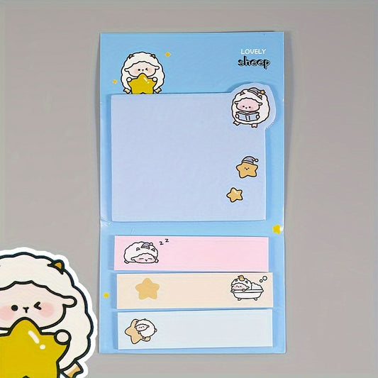 Cute Cartoon Index Stickers & Message Stickers 1pc Heart Memo Pad