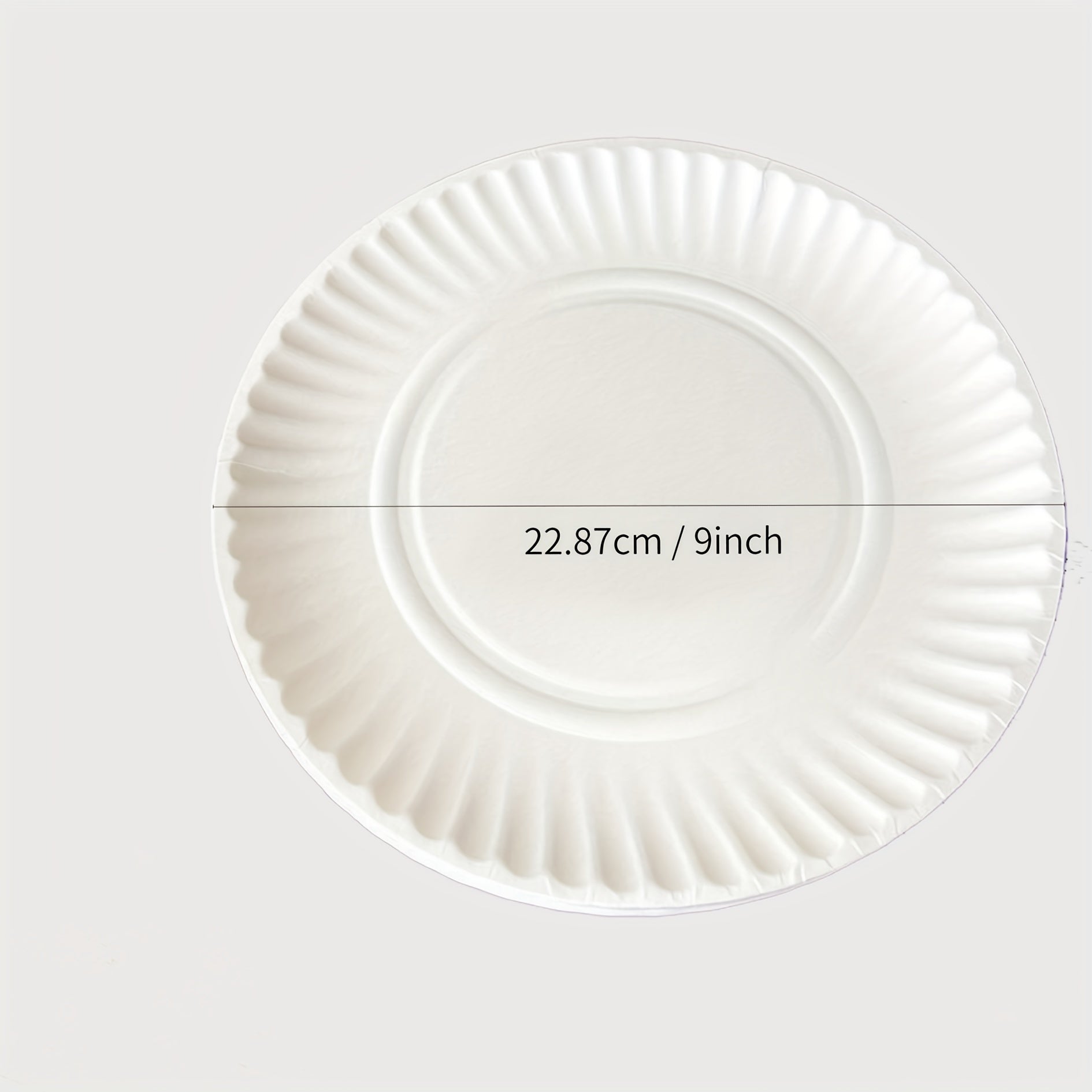 50pcs Disposable Plates for Home & Restaurant 15-22cm Biodegradable