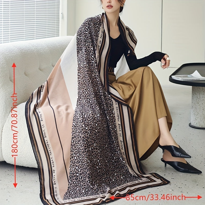 Mature Warm Long Scarf Windproof Decorative Shawl