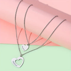 Mother & Daughter Heart Collar Necklace, Holiday Gift