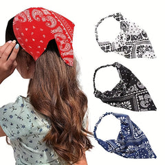 Bohemian Triangle Elastic Hair Band Retro Romantic Headscarf
