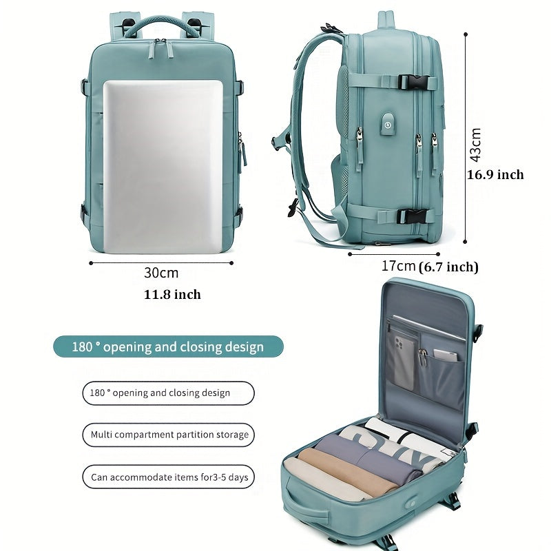Large Capacity Carry On Backpack Nylon Durable Lightweight Laptop Backpack