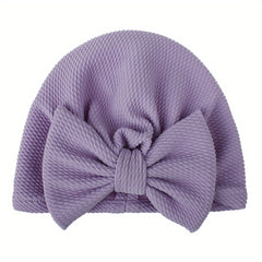 Summer Baby Hat with Big Bow Pullover Style