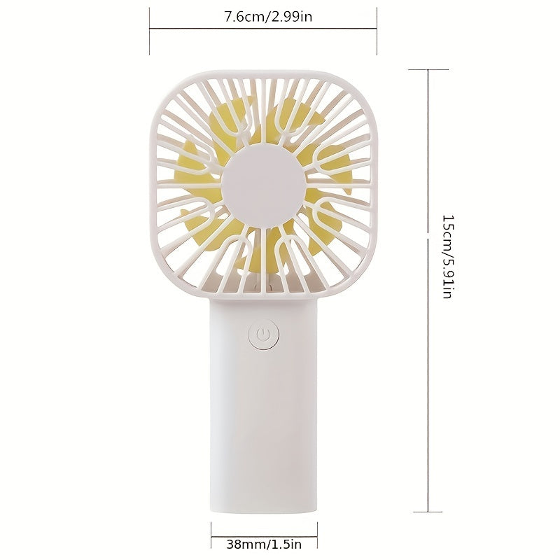 Cartoon Handheld Fan USB Rechargeable Portable Pocket Fan