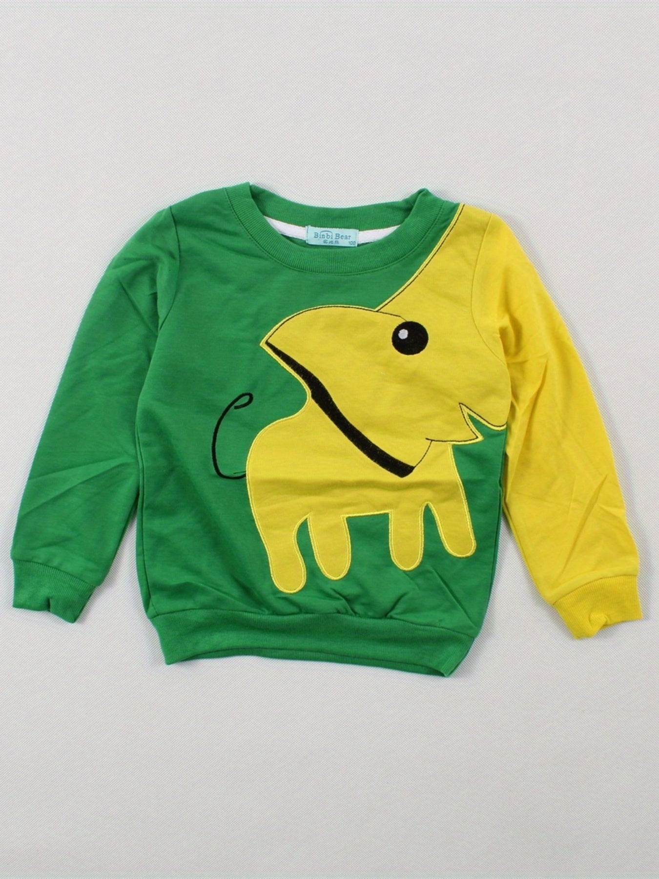Boys Elephant Graphic Crew Neck Sweatshirt Pullover
