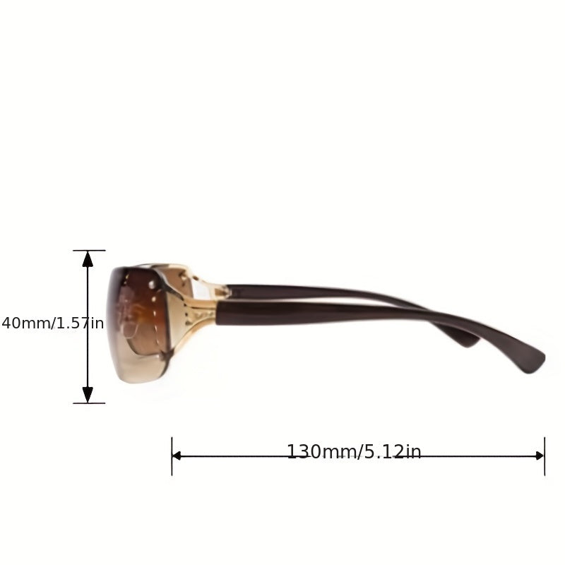 Rimless Sunglasses UV Protection Men's Hip Hop Decorative Sunglasses