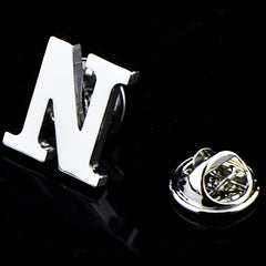 Men's Letter Brooch Shirt Collar Pin Suit Decoration