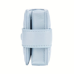 Quilted Flap Lipstick Bag Argyle Pattern with Mirror