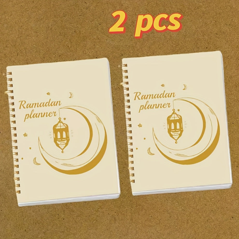 Ramadan Planner A5 Spiral Diary with Crescent Moon & Mosque Paper