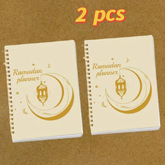 Ramadan Planner A5 Spiral Diary with Crescent Moon & Mosque Paper