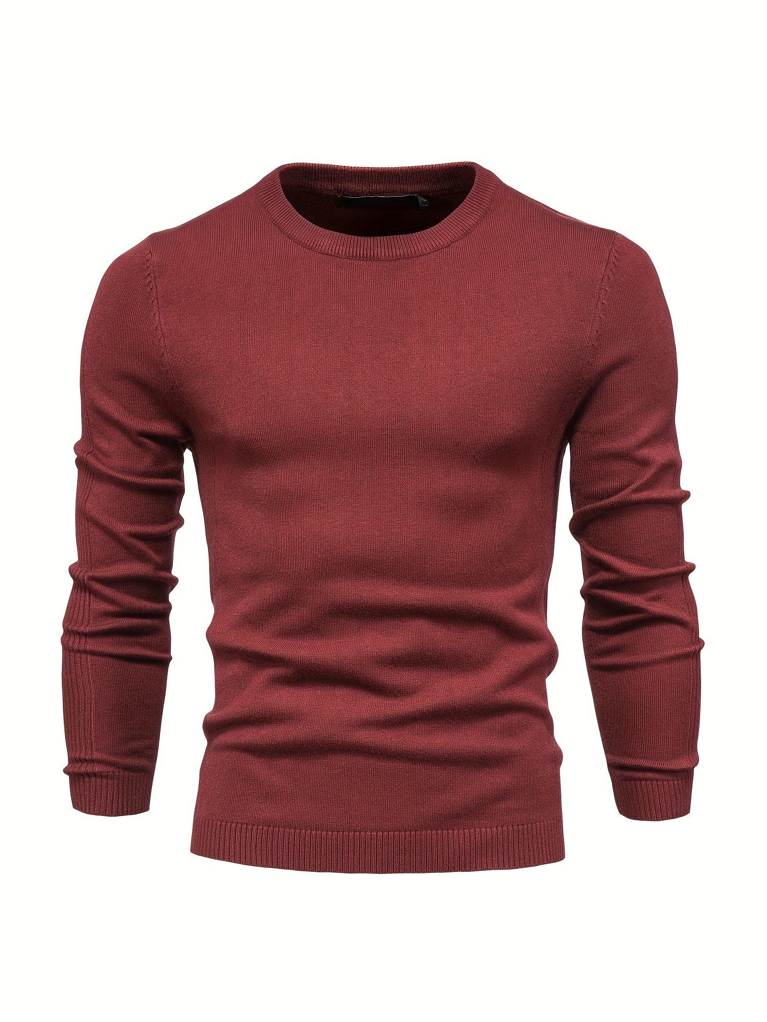 Men's Crew Neck Slim Fit Knit Sweater