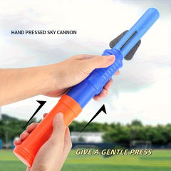 Hand Powered Rocket Launcher Toy Outdoor Fun Prank Gag Gift Durable