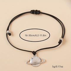 Planet String Bracelet Adjustable Rope Dainty Hand Jewelry Gift