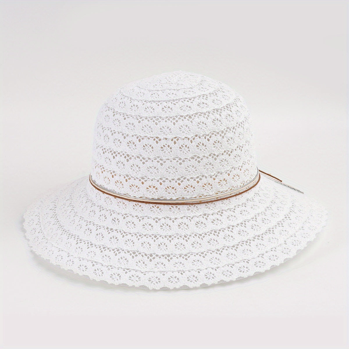 Lace Sun Hat Wide Brim Foldable Beach Hats For Women