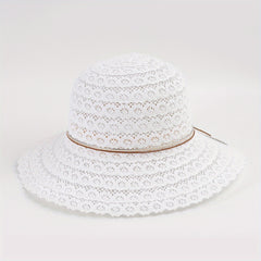 Lace Sun Hat Wide Brim Foldable Beach Hats For Women