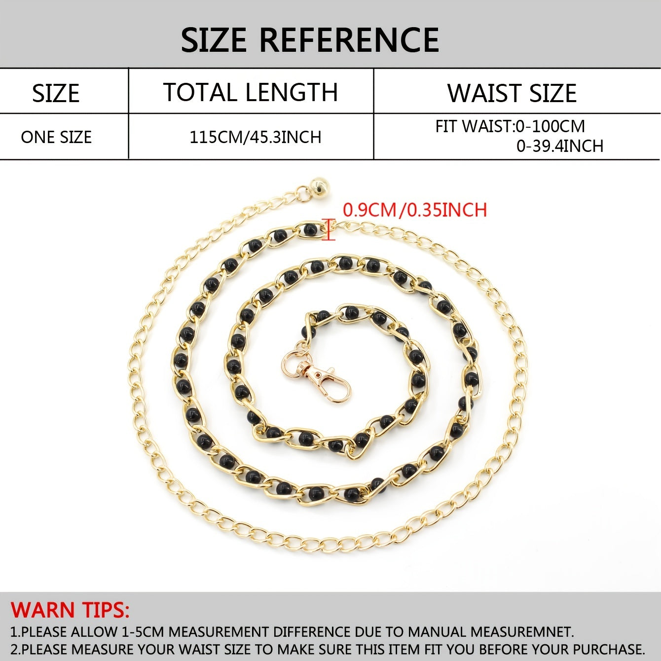 Pearl Waist Chain Women's Decorative Belt Skirt Dress Thin Belt