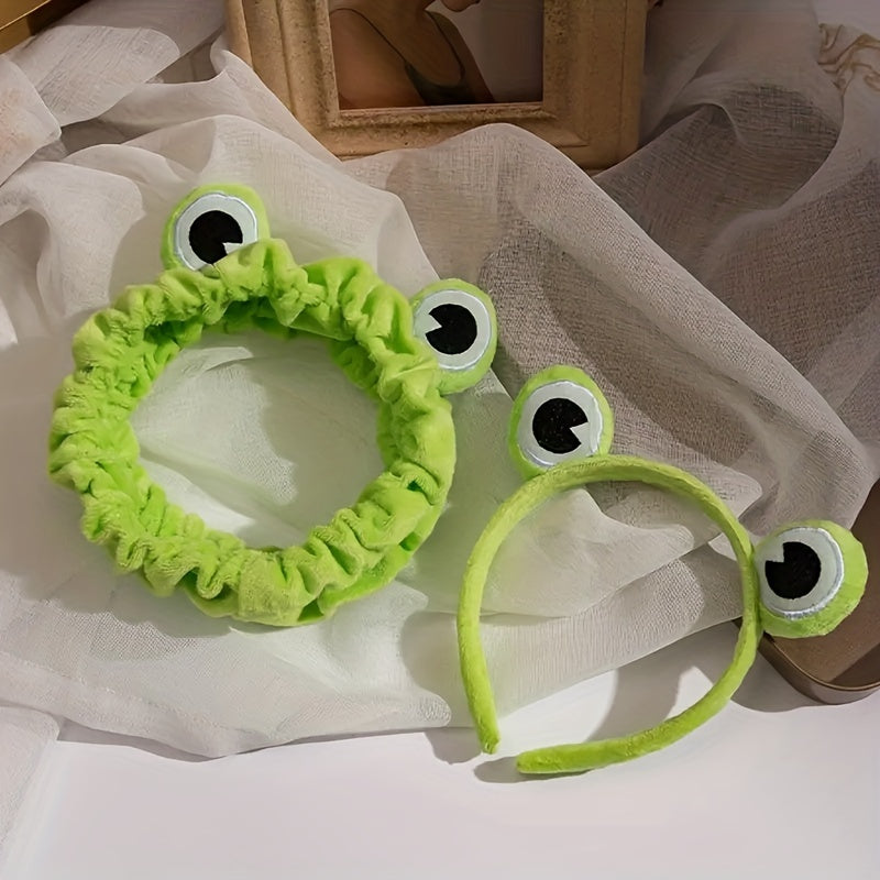 Frog Cartoon Headband Hair Hoop for Face Washing and Dress Up