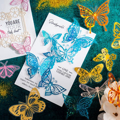 Set of 30 DIY Butterfly Stickers - Decorative Art Handbook Material