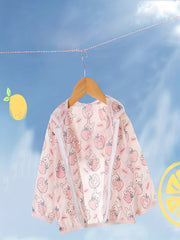 Kid's Hooded Sun Protect Jacket Happy Face Print Coat