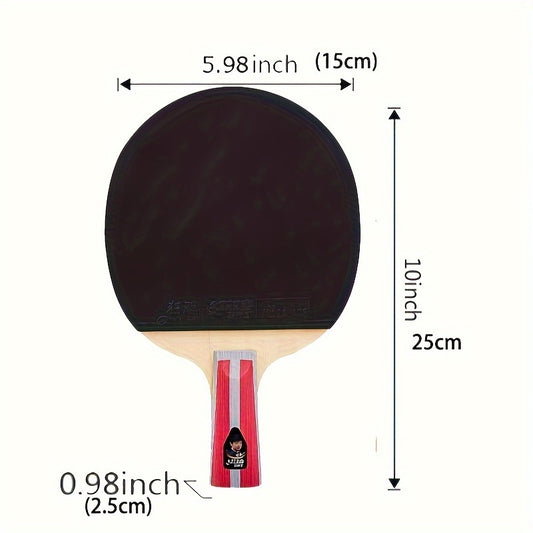 Table Tennis Racket Four-star Horizontal Straight Single Racket