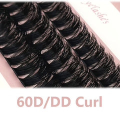 60Pcs Lash Clusters DIY Eyelashes DD Curl 12-16mm Mixed Volume 60D 80D 0.07 Mix