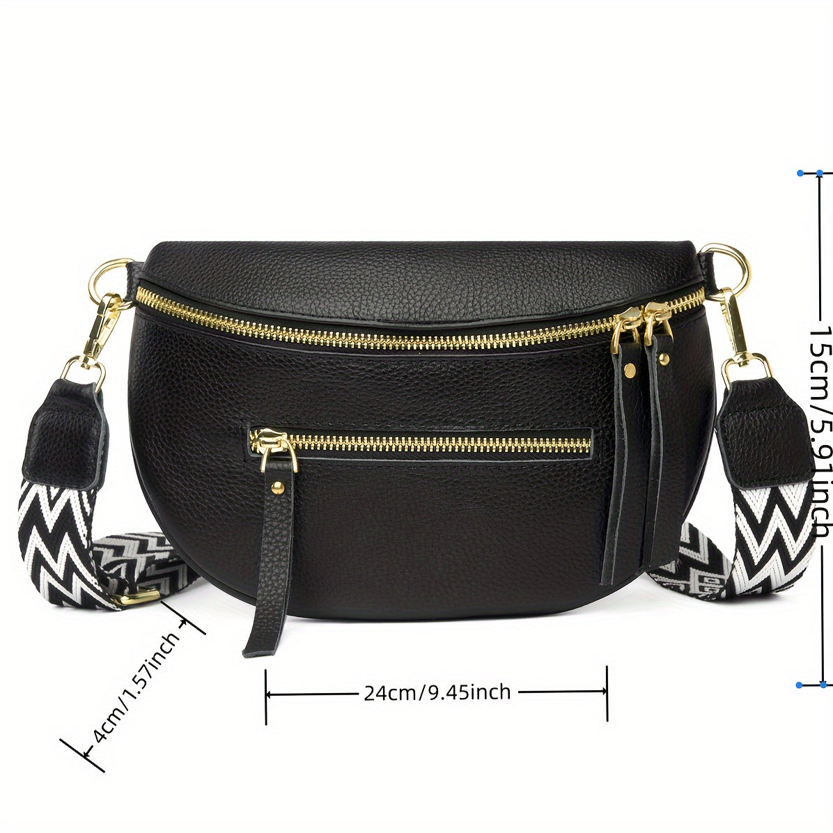 Fashionable Leather Women's Waist Pack with Adjustable Strap