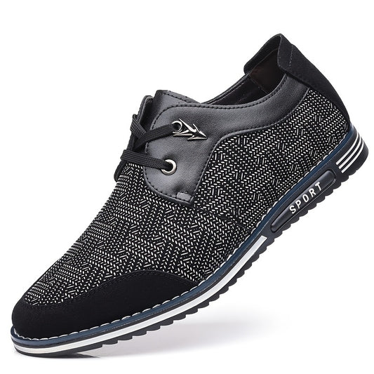 Men's Geometric Pattern Derby Shoes Lace up Front Dress Shoes For Men