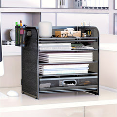 Desktop File Storage Rack for Office and Study