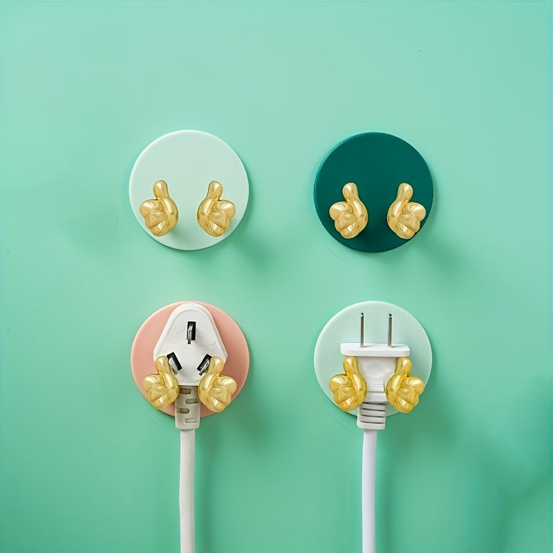 Power Socket Hook Punch Strong Traceless Cartoon Golden Finger Plug Hook