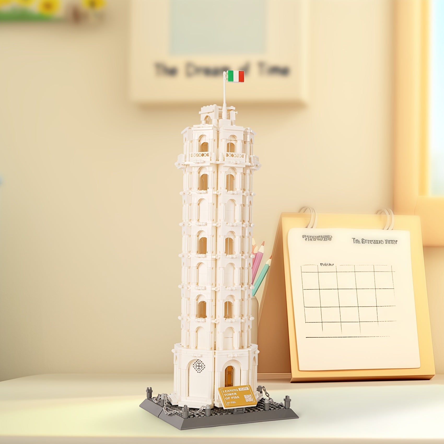Leaning Tower of Pisa Building Block Model Roman Style Brick Sets