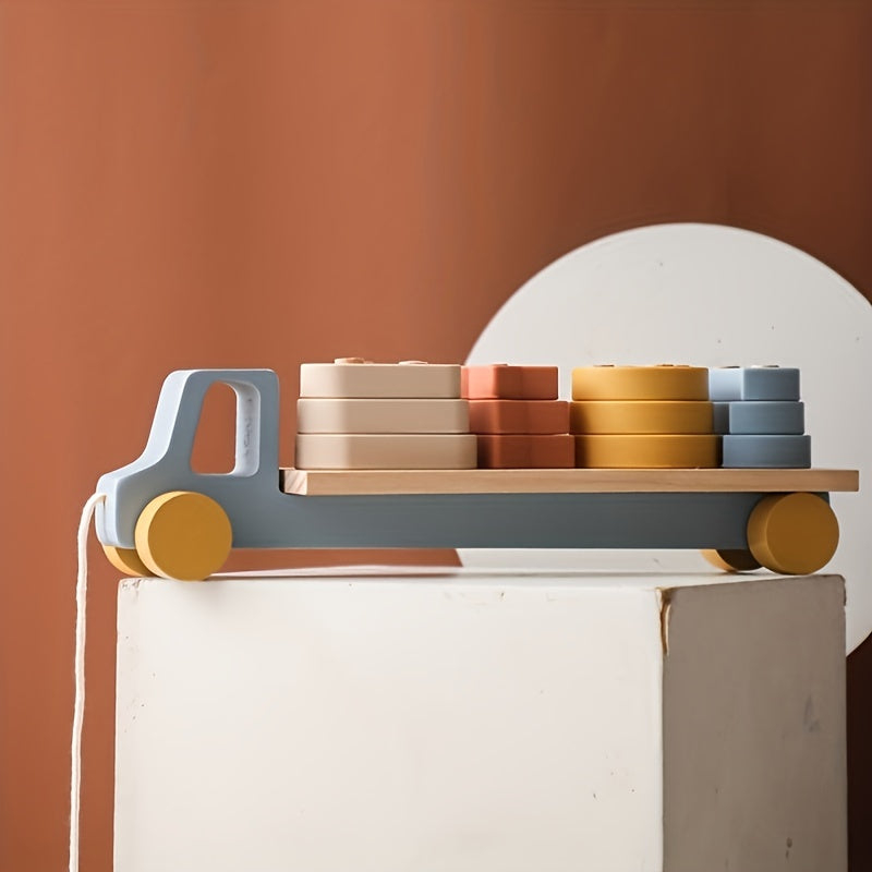 Silicone Stacks With Wooden Trailer & Combination Truck Shape