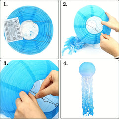 Jellyfish Lantern DIY Strap Beard Gradient Lantern Museum Decor Supplies
