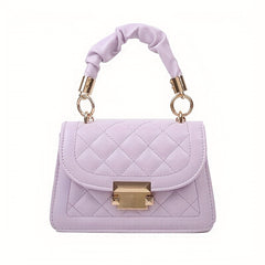 Quilted Detail Shoulder Bag Solid Satchel Handbag For Work