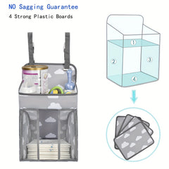 Hanging Diaper Caddy Organizer for Crib & Strollers