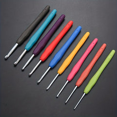 1pc Multicolor Handle Crochet Hook 2-10mm Knitting Tool for Handwork Hobby Craft