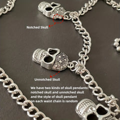 Skull Chain Halloween Waist Chain Hip Hop Rock Gothic Belt Chain