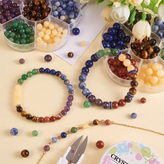 7 Chakra Natural Stone Beads Kit Mix Crystal Energy Healing Bulk Beads