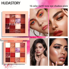 16 Colors Eyeshadow Palette Sequin Matte Pearly Finish Makeup