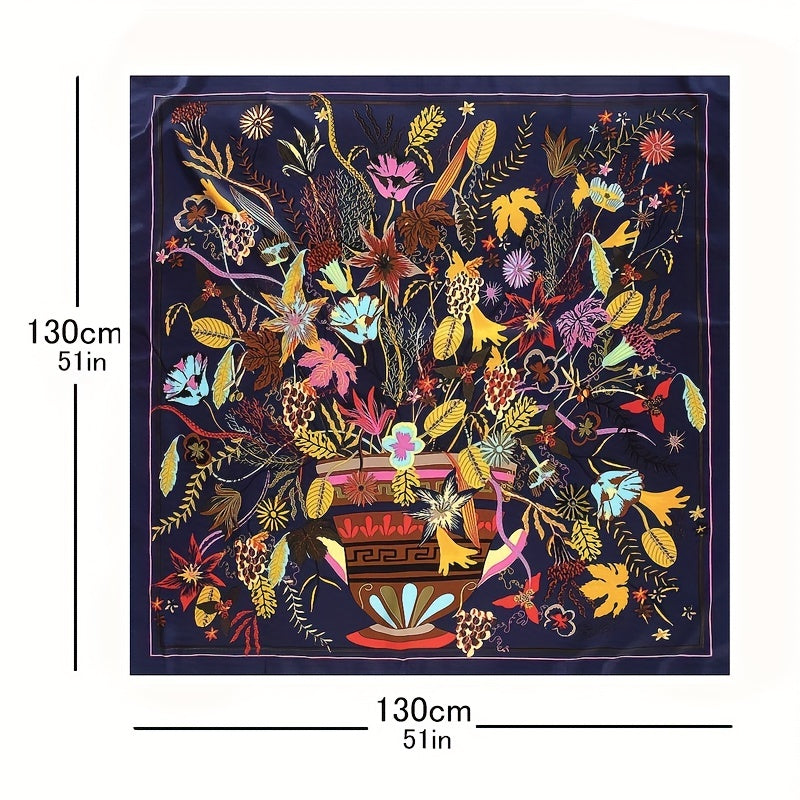 Bonsai Flower Bandana Silk Tube Top Shawl Scarf Wrap