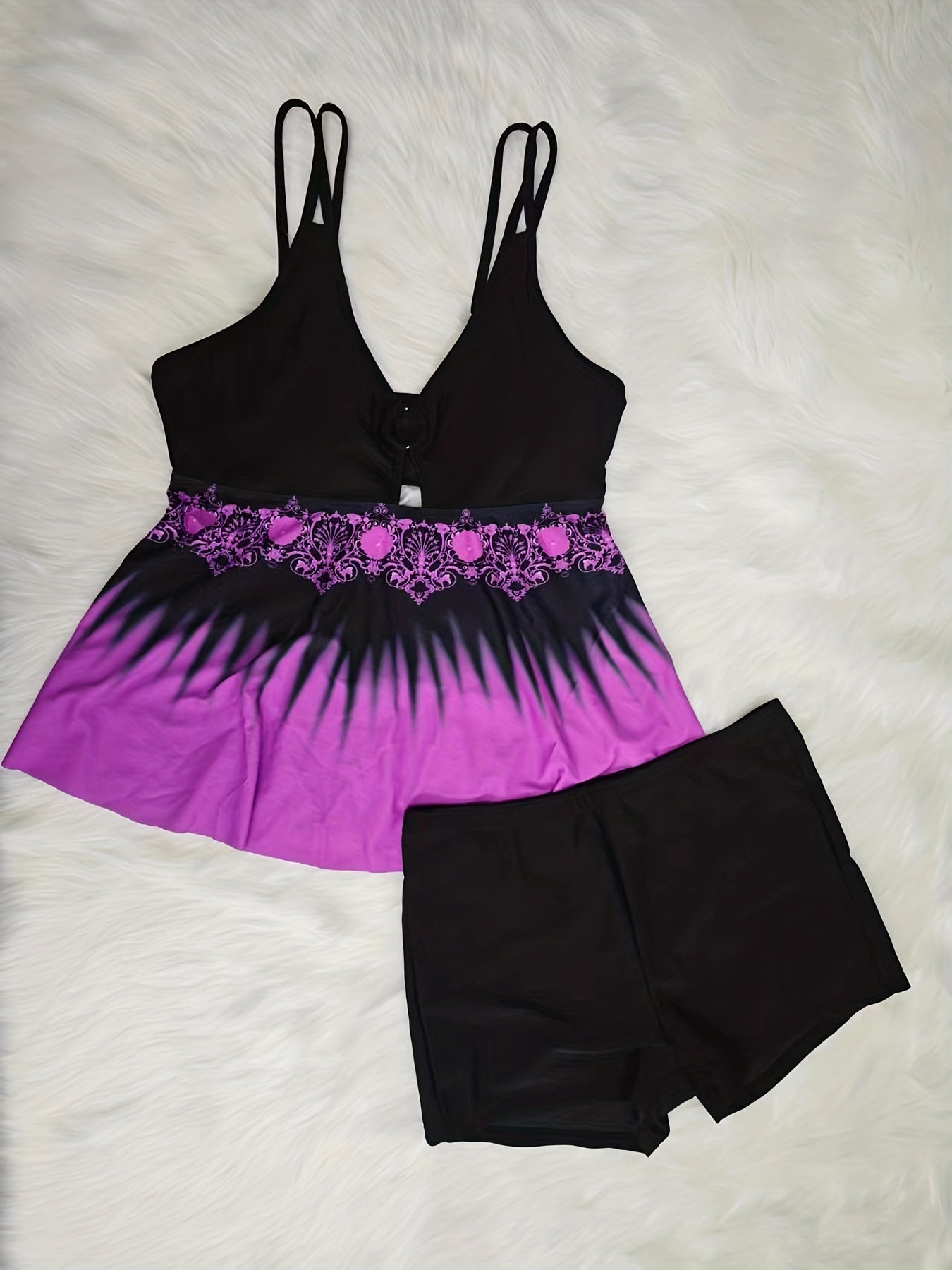  Ombre Print Cami Top & Shorts Set