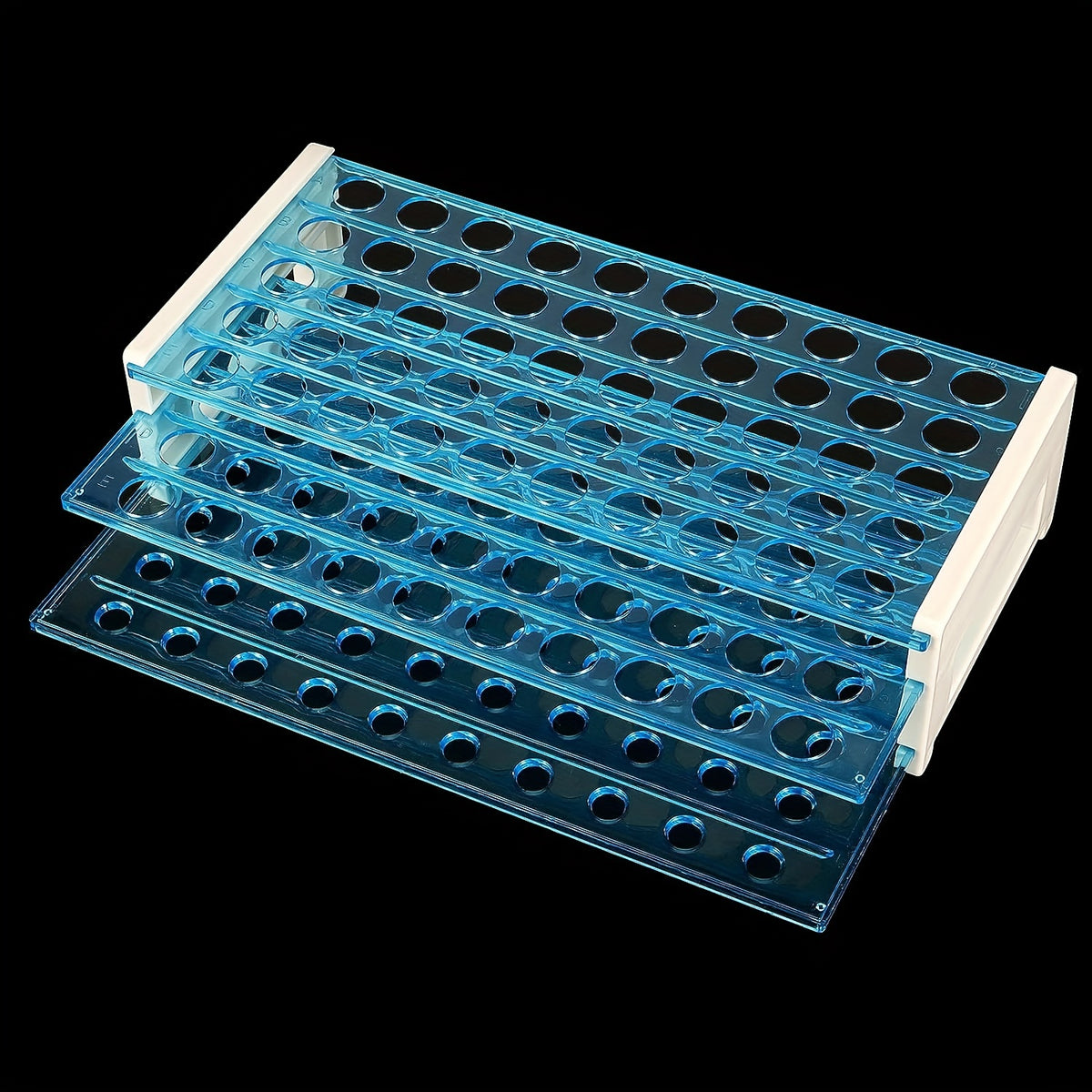 1pc Test Tube Rack for 15-18mm Tubes, Holds 50pcs, Disassemblable