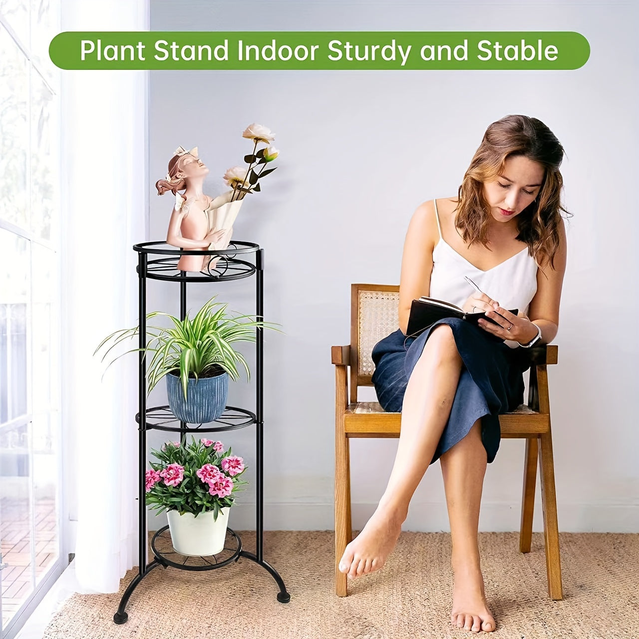 Indoor Layer Plant Rack Iron Flower Rack Living Room Balcony Floor Standing Plan